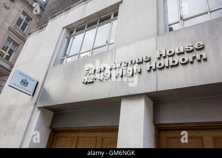 Sign outside Central Family Court and The Court of Protection, First Avenue House, High Holborn, London, UK Stock Photo