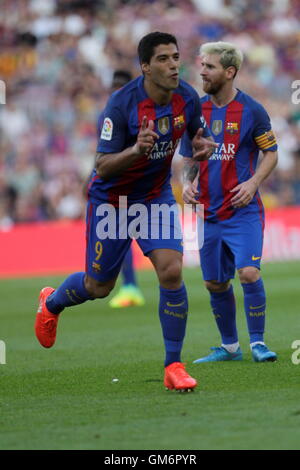 08/20/2016. Camp Nou, Barcelona, Spain. Luis Suarez goal When Spanish liga match FC Barcelona - betis seville Stock Photo