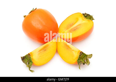 persimmon isolated on a white background Stock Photo