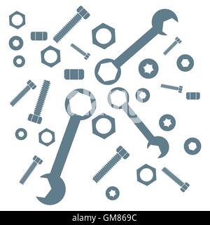 Nice picture of a colored tools on a white background Stock Vector