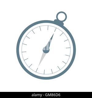 Stylized icon of a colored compass on a white background Stock Vector
