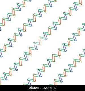 Colorful picture: the cute pattern with paper clips on a white background Stock Vector
