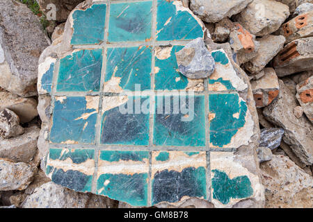 Close up old ruined abandoned buildings Stock Photo