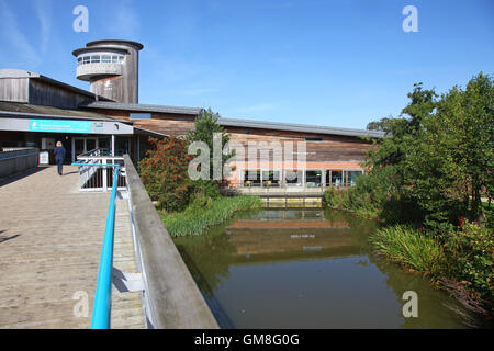 The Sloane Severn Trent observatory tower at the Wildfowl and Wetlands Trust Slimbridge Wetland Centre, Slimbridge, Gloustershire Stock Photo