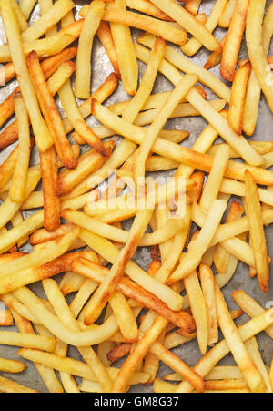 French fries on a baking tray Stock Photo