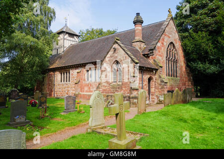 The parish church of St Mary and All Saints Whitmore Newcastle under Lyme Stoke on Trent Staffordshire Staffs England UK Stock Photo