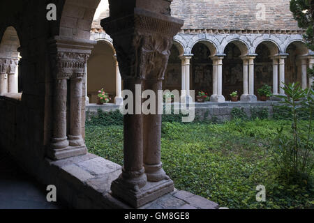 Interior Collegiate Church of Santa Maria Maggiore, in Alquezar. Stock Photo