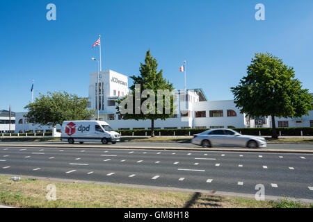 The exterior of JCDecaux on the Great West Road in Brentford, London, UK Stock Photo