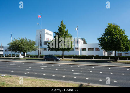 The exterior of JCDecaux on the Great West Road in Brentford, London, UK Stock Photo