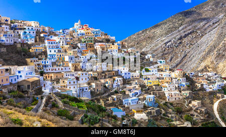 beautiful authentic village Oliambos - Karpathos island, Greece Stock Photo