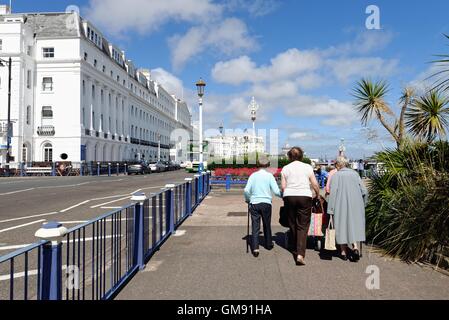 Seafront at Eastbourne on a summers day Stock Photo