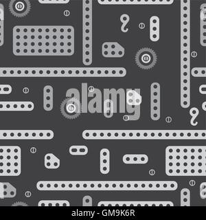 Constructor parts pattern Stock Vector