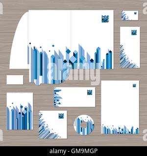 Cube Corporate Identity Template Stock Vector