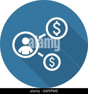 Return on Investment Icon. Business Concept. Flat Design. Stock Vector