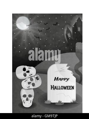 happy halloween gravestone Stock Vector