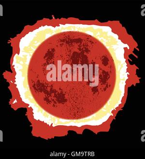 Blood Moon Eclipse Stock Vector