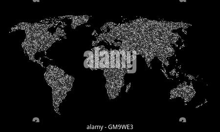 dotted world map Stock Vector