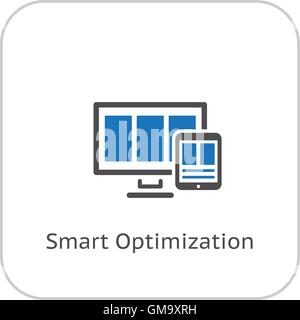 Smart Optimization Icon. Business Concept. Flat Design. Stock Vector