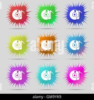 Compact disc icon vector cd symbol for graphic design, logo