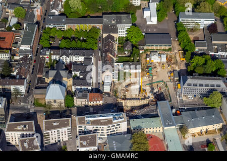 Aerial view, construction site at the location of the inserted assisted City Archive of Cologne, collapse of Historical Archive Stock Photo