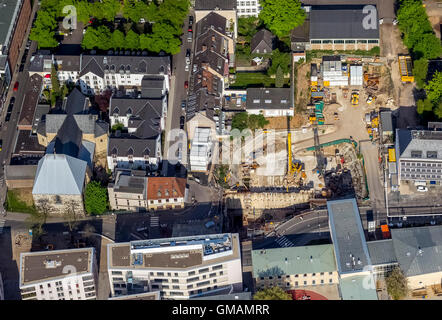 Aerial view, construction site at the location of the inserted assisted City Archive of Cologne, collapse of Historical Archive Stock Photo