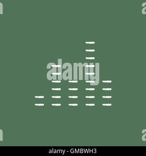 Digital equalizer icon drawn in chalk. Stock Vector