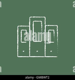 Folders sketch icon Stock Vector