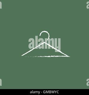 Hanger icon drawn in chalk. Stock Vector