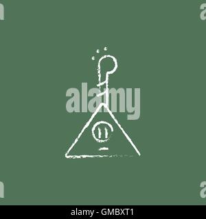 Balalaika icon drawn in chalk. Stock Vector