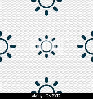 Brightness icon sign. Seamless abstract background with geometric ...