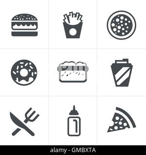 Fast Food Icons Stock Vector