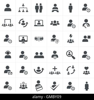 team work icon set Stock Vector