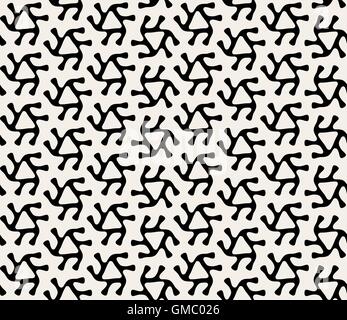 Vector Black and White Triangular Seamless Geometric Pattern Stock Vector