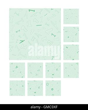 seamless pattern with numbers 0 - 9 Stock Vector