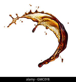black coffee splash isolated on white background Stock Photo - Alamy