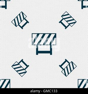 road barrier icon sign. Seamless abstract background with geometric ...