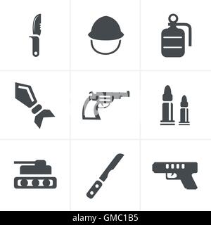 military icons Stock Vector