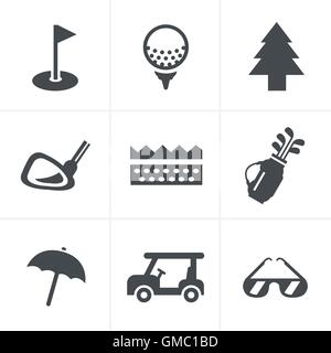 golf  Icons Set, Vector Design Stock Vector