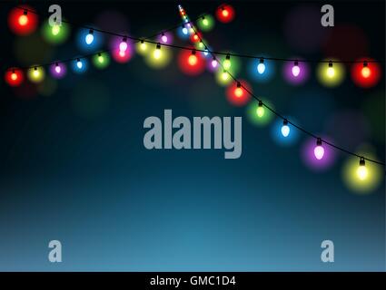Christmas Lights Background Stock Vector