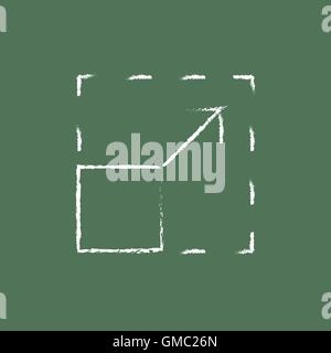 Scalability icon drawn in chalk. Stock Vector