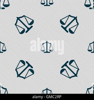 Scales balance. Seamless pattern with geometric texture. Vector Stock Vector