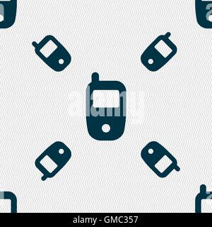 Mobile telecommunications technology symbol. Seamless pattern with geometric texture. Vector Stock Vector