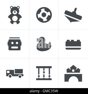 Toys Icons Stock Vector