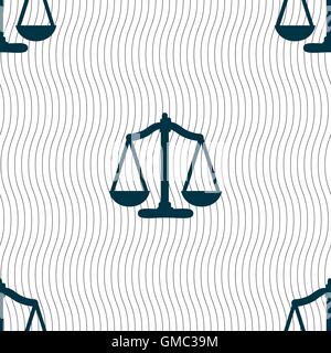 Scales balance. Seamless pattern with geometric texture. Vector Stock Vector