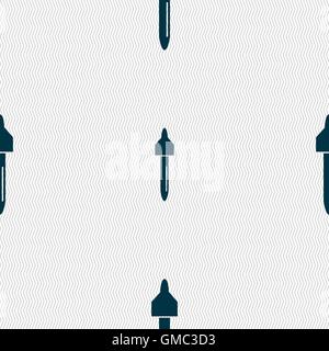 dropper sign icon. pipette symbol. Seamless abstract background with geometric shapes. Vector Stock Vector