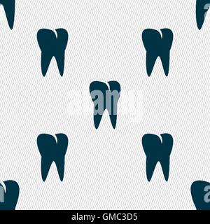tooth icon. Seamless abstract background with geometric shapes. Vector ...