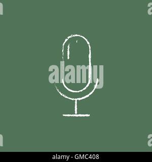 Microphone vector illustration. Drawing of musical item for singing or ...
