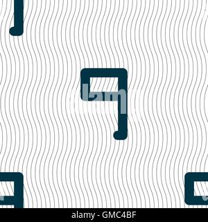 number Nine icon sign. Seamless pattern with geometric texture. Vector Stock Vector
