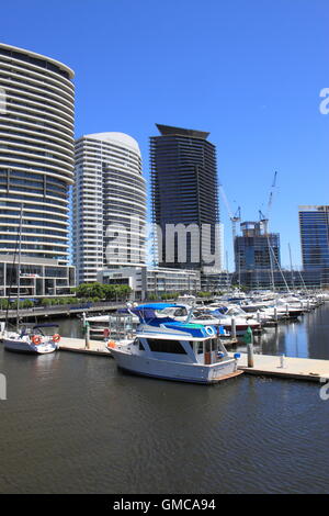 Docklands Harbour in Melbourne Australia. Stock Photo