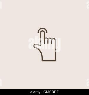 Touch screen gestures icon of brown outline for webpage Stock Vector